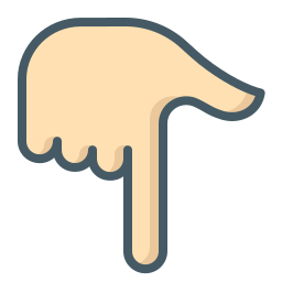 Finger down icon