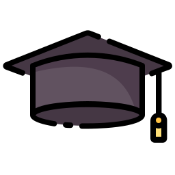 chapeau de graduation Icône