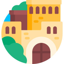 castillo de montjuic icoon