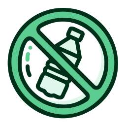 No plastic bottles icon