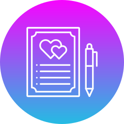 Wedding contract icon