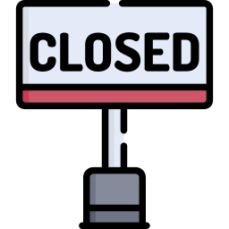 Closed sign icon