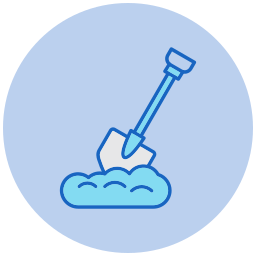 Snow shovel icon