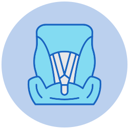 Baby car seat icon