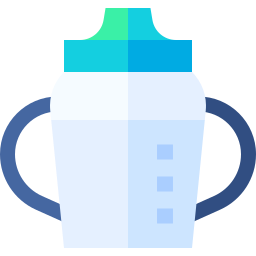 Baby cup feeder icon