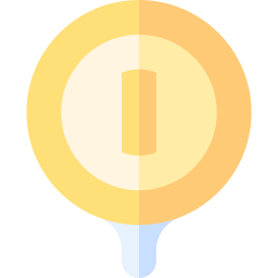 Glued coin icon