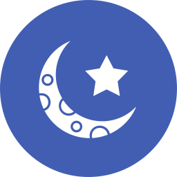 luna creciente icono