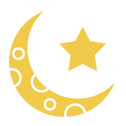 luna creciente icono