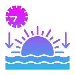 le coucher du soleil Icône