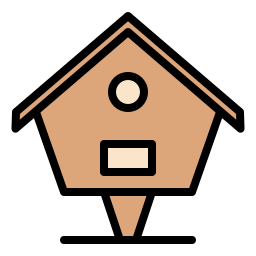 Bird house icon