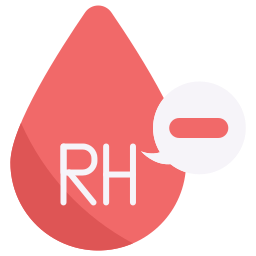rh sangue negativo icona