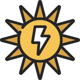 energía solar icono