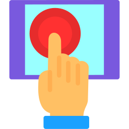 pantalla táctil icono