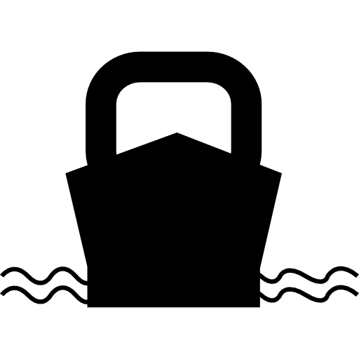 barco con chimenea  icono
