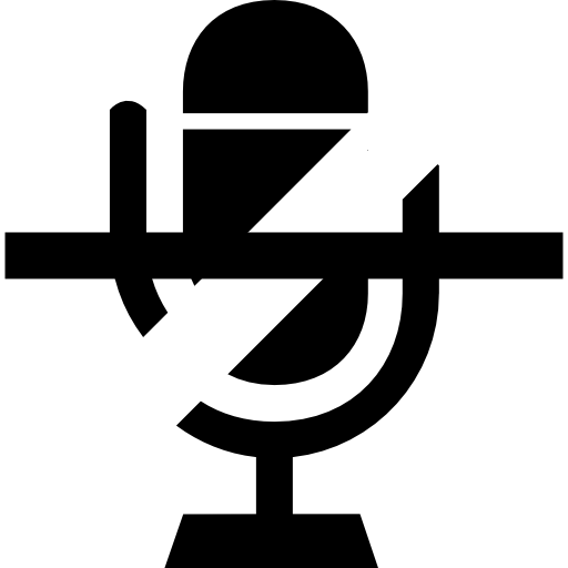 micrófono silenciado  icono