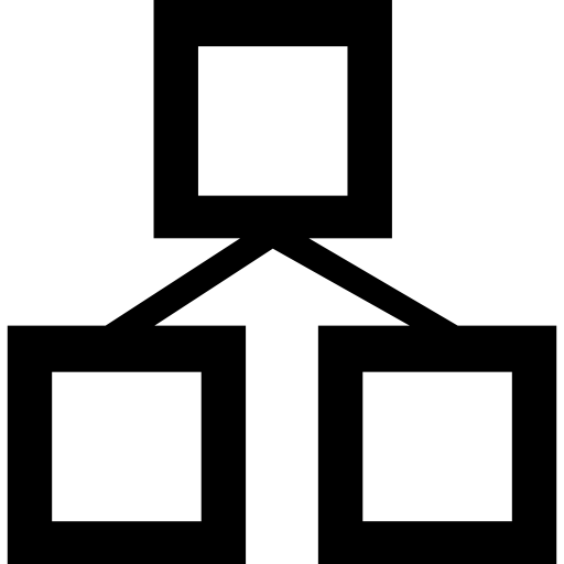 Diagram with squares  icon