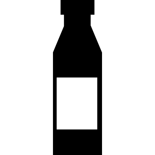 botella con etiqueta  icono