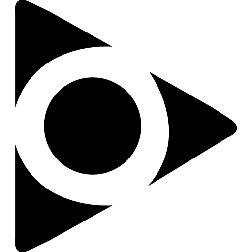 círculo dentro del triángulo  icono