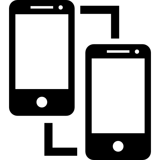 bestanden uitwisselen met mobiele telefoons  icoon