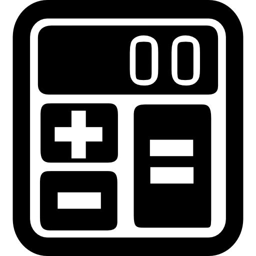 큰 버튼이있는 계산기  icon