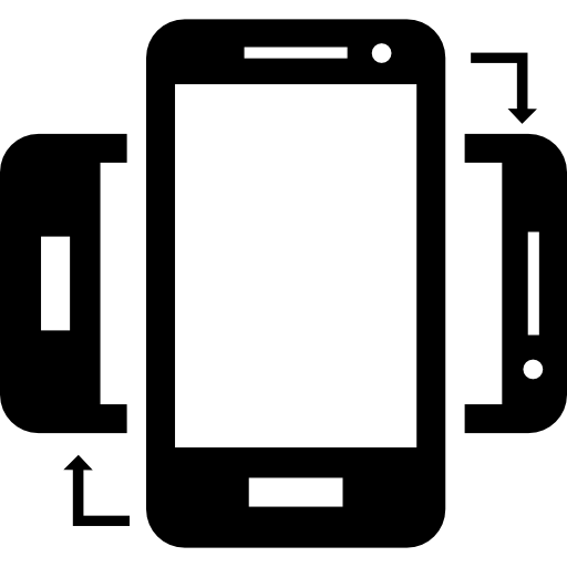 ruota lo smartphone  icona