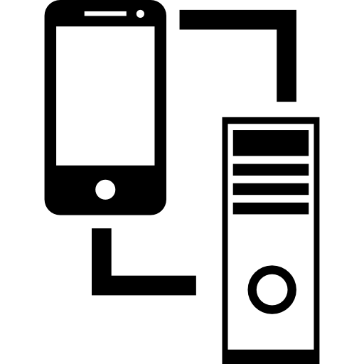 Transfer from phone to computer  icon