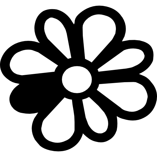 Flower with petal in other color  icon