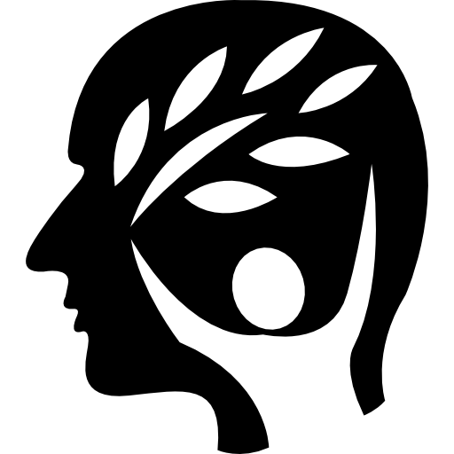 głowa z rośliną zbożową jako mózg  ikona