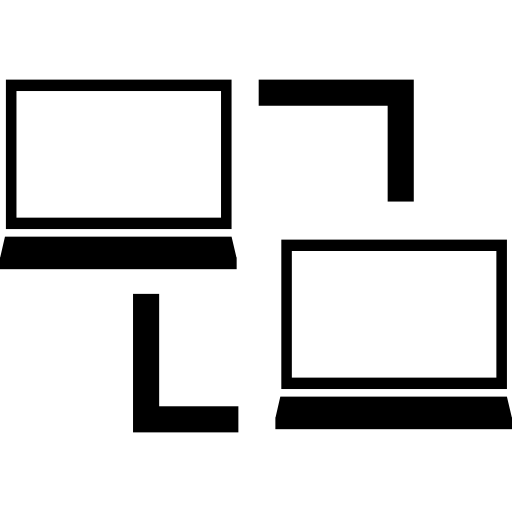 transferencia de computadora a computadora  icono