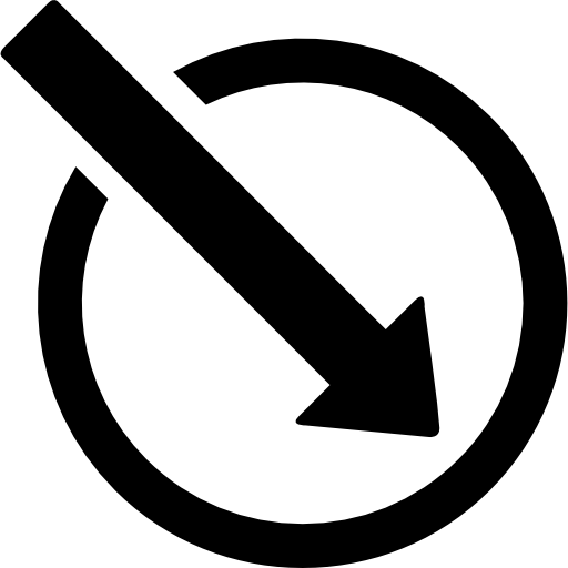 Arrow inside a circle  icon
