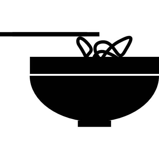 Bowl with chinese noodles  icon