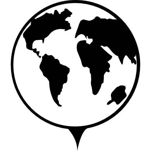aarde wereldbol aanwijzer  icoon