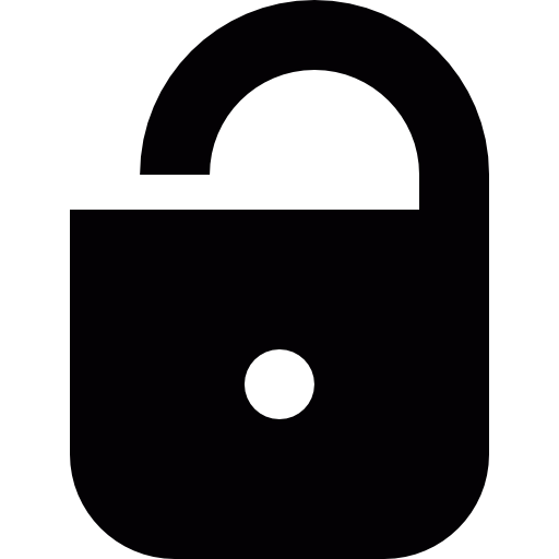 Unlocked padlock  icon