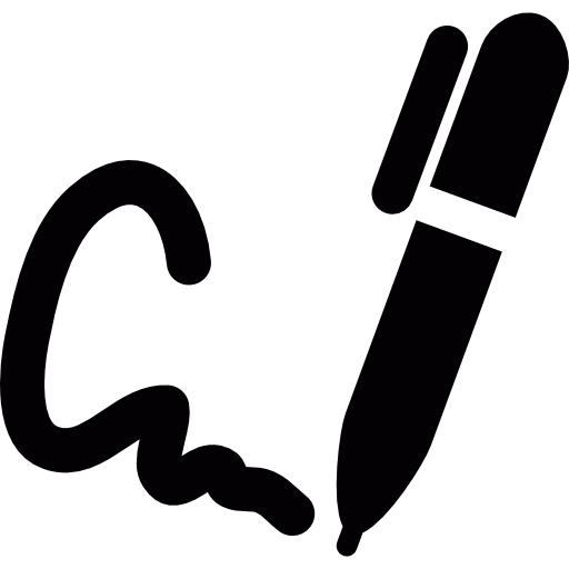 Подпись ручкой  иконка