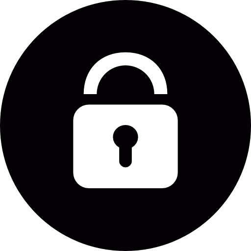 Lock in a circle  icon