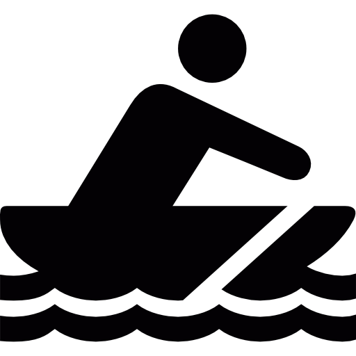 Man rowing on boat  icon