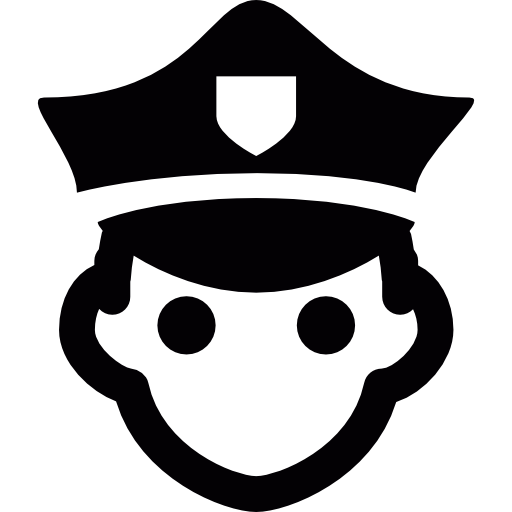 politieagent hoofd  icoon