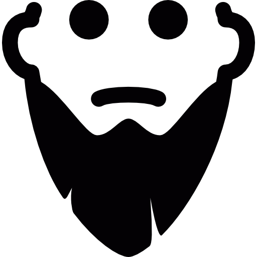 Man with long beard  icon