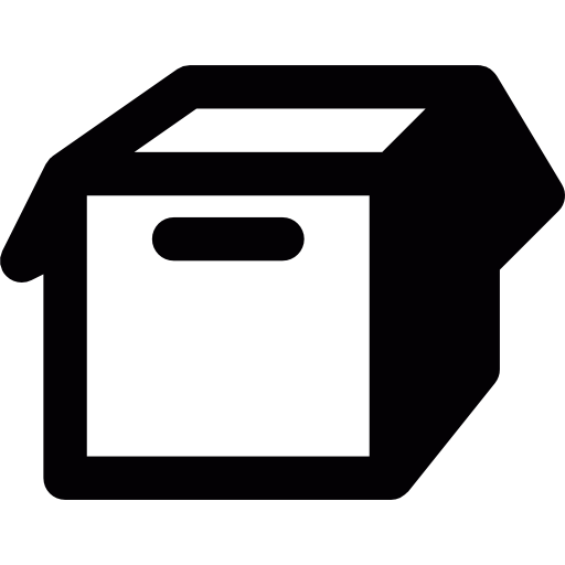 Open cardboard box  icon