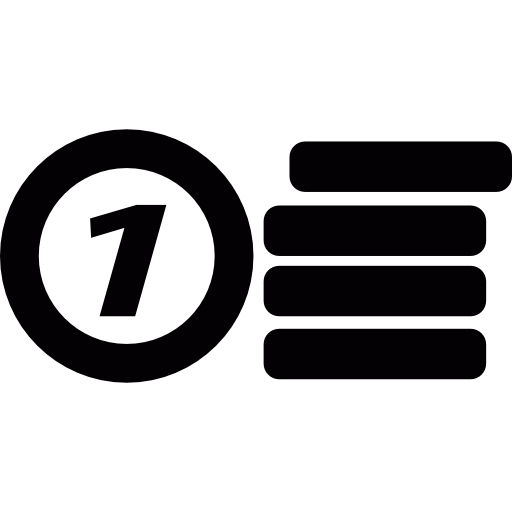 nummer und datenbank  icon