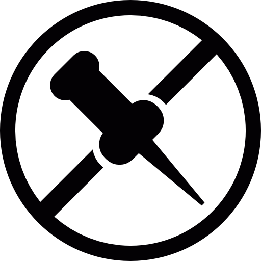 Forbidden to thumbtacks  icon