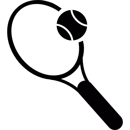 racket en tennisbal  icoon
