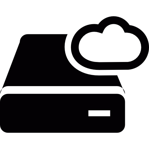 almacenamiento en la nube  icono