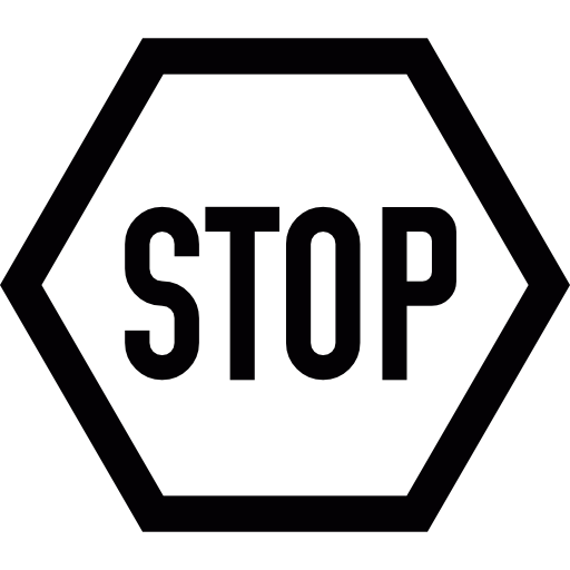 señal de stop  icono