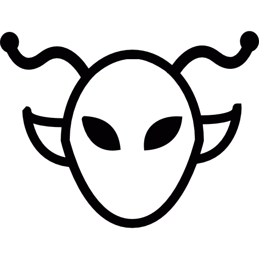 Alien with antennae  icon
