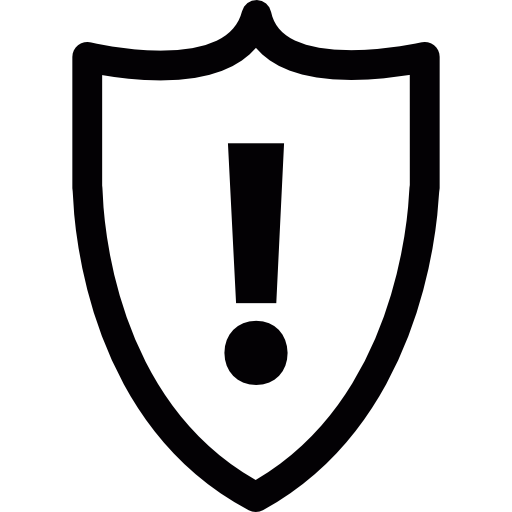 escudo de advertência  Ícone