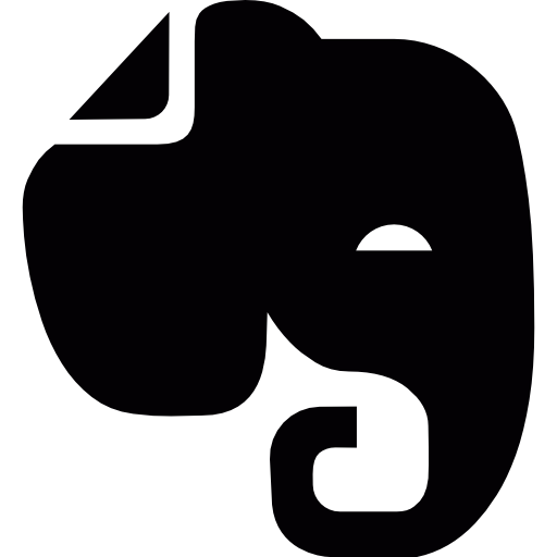 silhueta de cabeça de elefante  Ícone