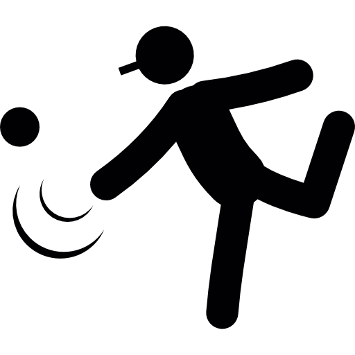 Sportive man playing with a ball  icon