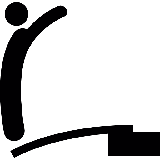 Человек прыгает с батута  иконка