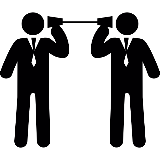 Businessmen business communication techniques  icon